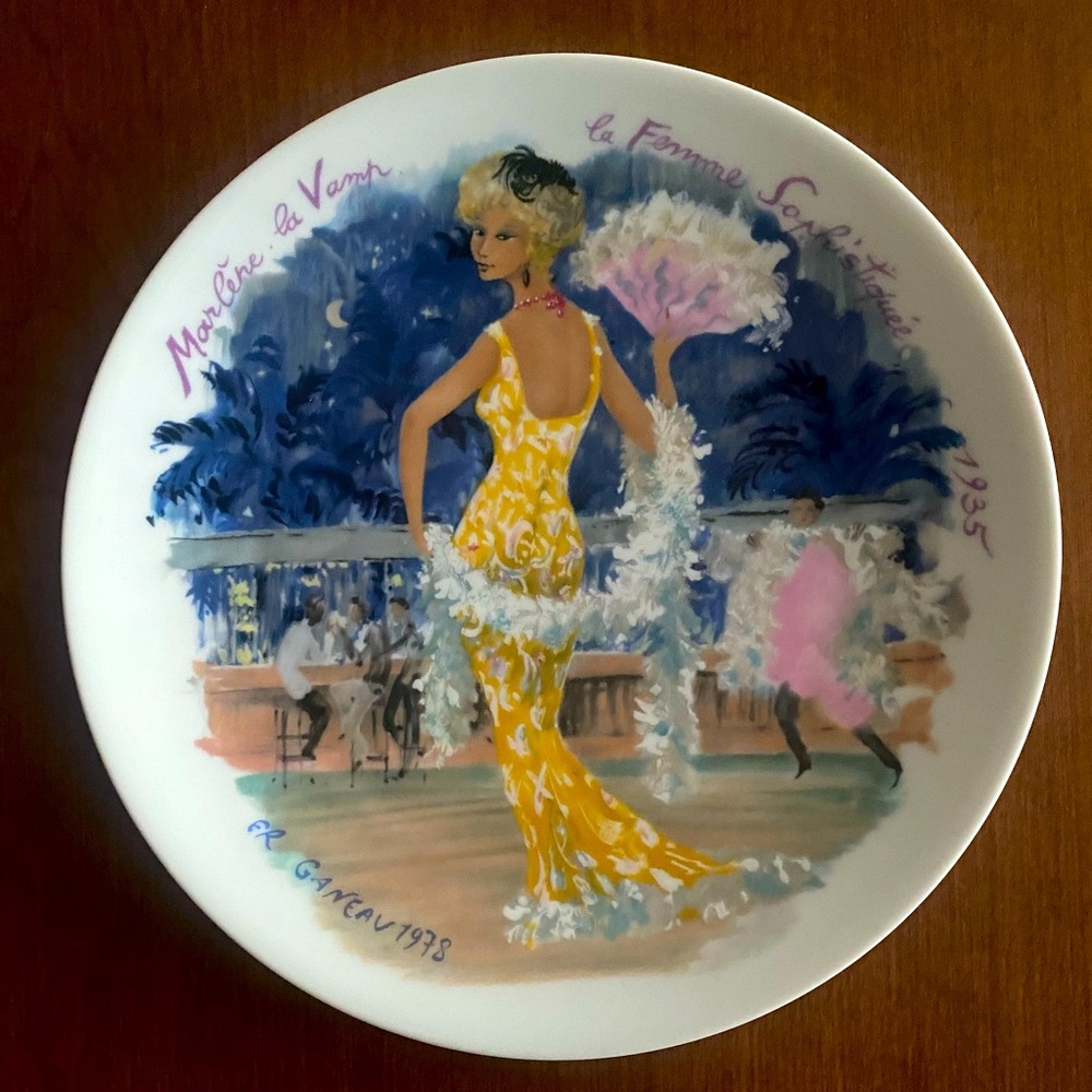 Sat of 5 French plates numbered limited edition